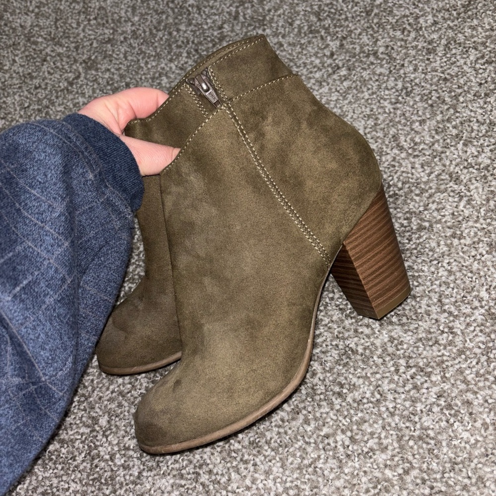 Old Navy Olive Ankle Boots